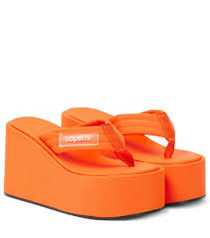 Orange Platform Flip Flops