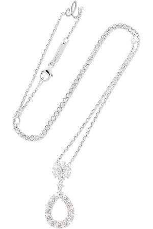 Chopard | L'Heure du Diamant 18-karat white gold diamond necklace | NET-A-PORTER.COM