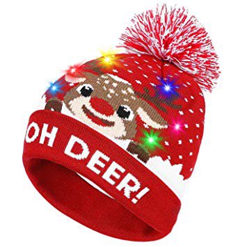 Light Up Hat,Coeuspow LED Light Up Beanie Hat Knit Cap with Copper Wire 6 LED Colorful Lights for Party,Lightshow,Jogging,Walking,Dancing,Christmas Gift (green): Amazon.ca: Home & Kitchen