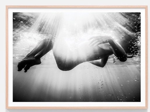 black and white nude swims