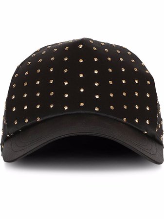 Shop Balmain crystal-embellished cap with Express Delivery - FARFETCH