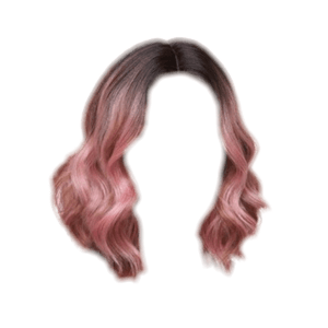 Short Pink Hair PNG