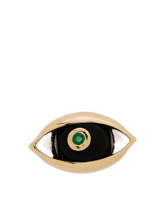 ZEEMOU ZENG 18kt Yellow Gold Diamond Eye Brooch - Farfetch