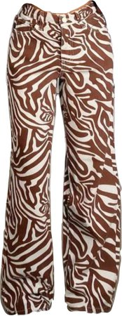 brown zebra pants