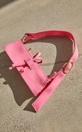 Hot Pink Slim Rectangular Shoulder Bag | PrettyLittleThing USA