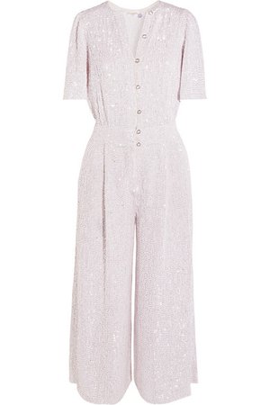 Temperley London | Olina cropped sequined tulle jumpsuit | NET-A-PORTER.COM