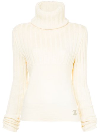 Chanel Pre-Owned Ribbed Turtleneck Jumper - Farfetch