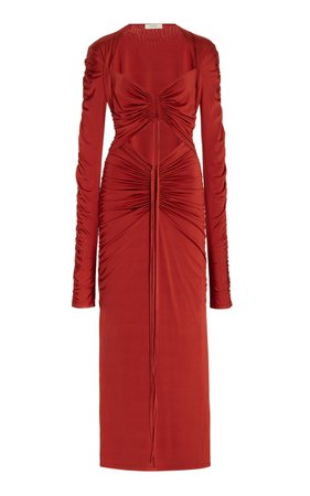 Ruched Drawstring Jersey Dress By Lapointe | Moda Operandi