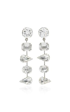 The Jessa Silver Crystal Earrings By Jennifer Behr | Moda Operandi