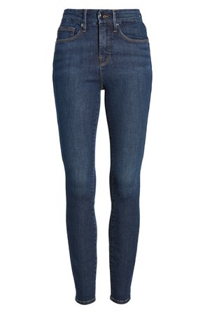 Good American Good Legs High Waist Skinny Jeans (Blue 500) (Regular & Plus Size) blue