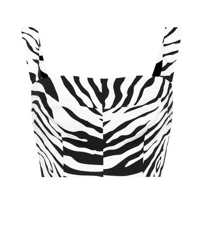 Zebra-Print Stretch-Cotton Crop Top | Dolce & Gabbana - Mytheresa