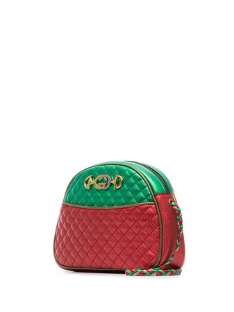 Gucci Red And Green Trapuntata Quilted Metallic Leather Cross Body Bag - Farfetch
