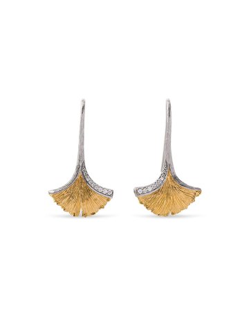 Michael Aram Butterfly Ginkgo Leaf Drop Earrings