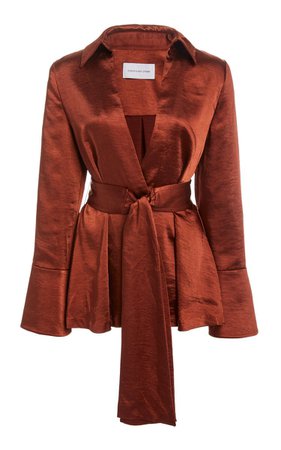 Aura Belted Satin Top By Significant Other | Moda Operandi