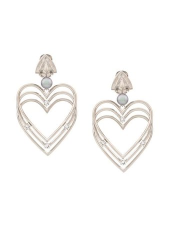 Balenciaga Heart Pearl Earrings - Farfetch