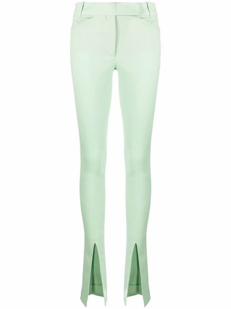 The Attico slit-detail flared trousers - FARFETCH
