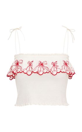 Carletta Cotton Lace Crop Top By Loveshackfancy | Moda Operandi