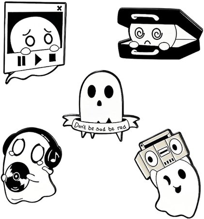 Amazon.com: Funny Ghost Enamel Pins Set,Spooky Pins for Backpacks Aesthetic,Cute Punk Pins for Jackets : Clothing, Shoes & Jewelry