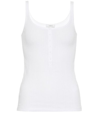 Vince Henley ribbed-knit cotton camisole