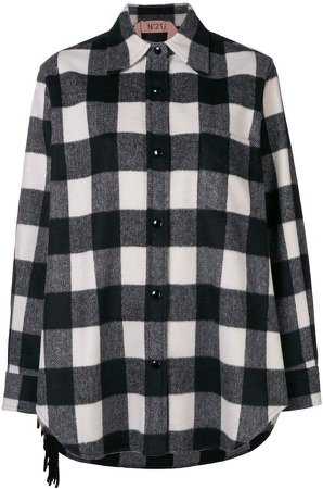 oversized checked flannel shirt