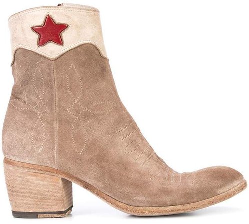 Fauzian Jeunesse red star ankle boots