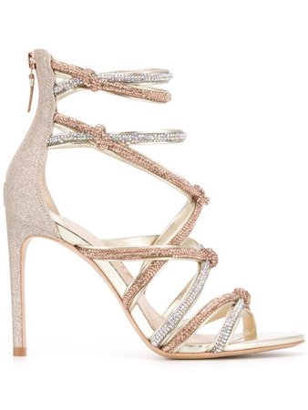 SOPHIA WEBSTER champagne glitter sandals