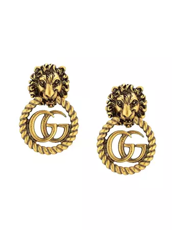 Gucci Lion Head Earrings - Farfetch