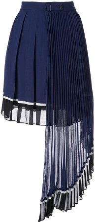 pleated panel skirt