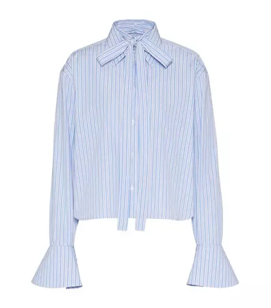Valentino Pinstriped Pussybow Blouse multi | the urge AU