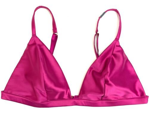 $39 Victorias Secret Sexy Triangle Wireless Unlined Satin Balette Bra Fuchsia | eBay