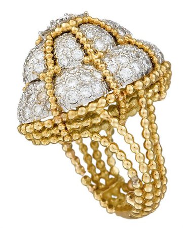 diamond and eighteen karat gold ring - Hammerman Brothers