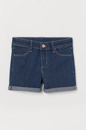 Denim Shorts - Dark denim blue - Kids | H&M CA