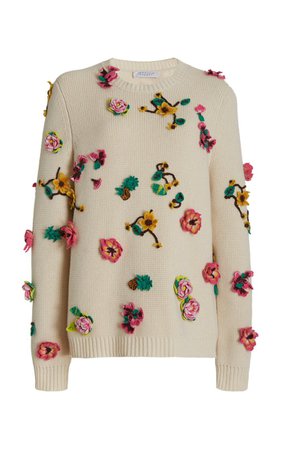Nola Floral-Embroidered Cashmere Sweater By Gabriela Hearst | Moda Operandi