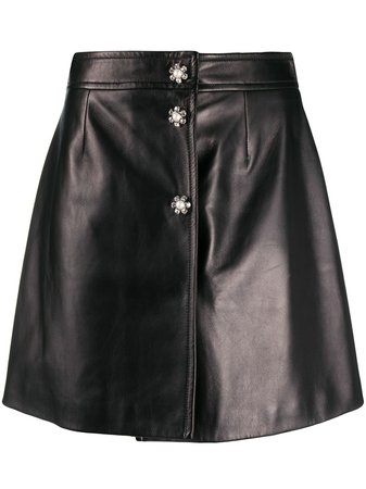 Miu Miu A-line Leather Skirt - Farfetch