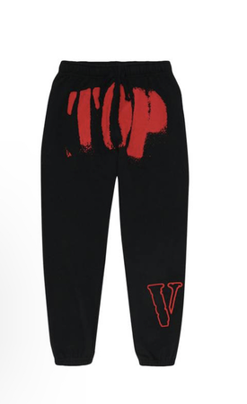 VLONE “TOP” BLACK AND RED SWEAT PANTS