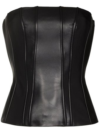 Mônot Panelled Leather Corset - Farfetch