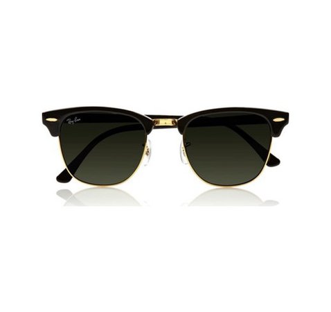 RayBan Clubmaster Acetate Sunglasses Black net-a-porter neri - Stileo.it