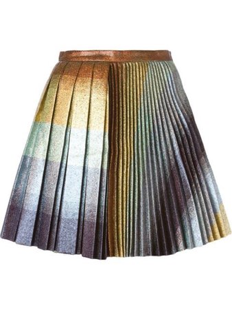 Rainbow pleated skirt
