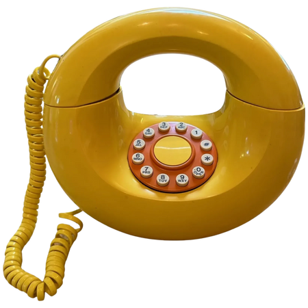 yellow vintage phone filler