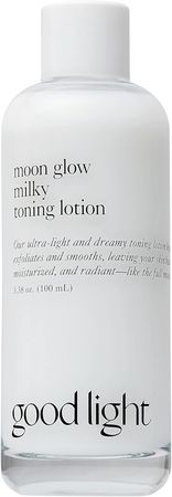 Amazon.com: good light Moon Glow Milky Toner. Dreamy, Ultra-Light Facial Toner that Both Hydrates and Sheds Dead Skin Cells. Made with Niacinamide, Ceramides and AHAs. Sensitive Skin Safe (3.38 fl oz) : Beauty & Personal Care