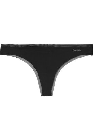 Calvin Klein Underwear | String en jersey stretch et en résille Sculpted | NET-A-PORTER.COM