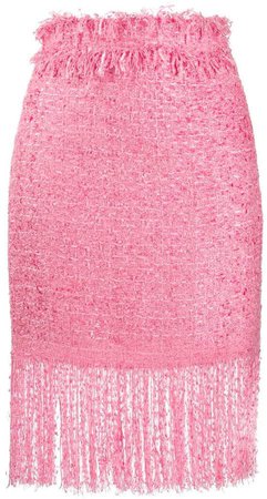 tweed fringe skirt