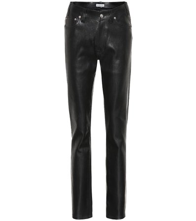Balenciaga High-Rise Leather Pants