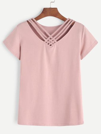 pink lattice shirt