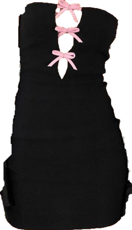 black pink bow dress