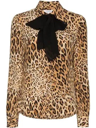 FRAME Leopard Print Button Down Silk Blouse - Farfetch
