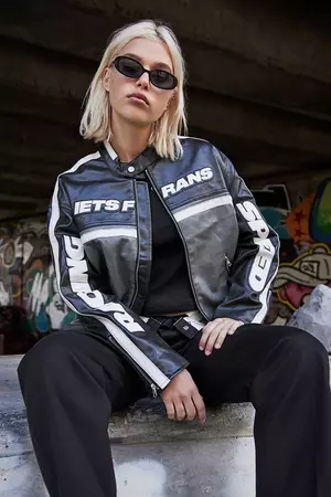 iets frans... Iga Grey Motocross Jacket | Urban Outfitters UK