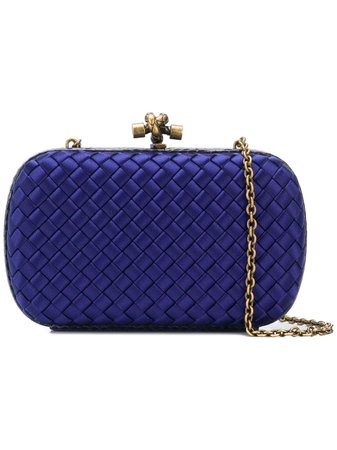 Bottega Veneta Woven Clutch Bag 498478VG0HG Blue | Farfetch