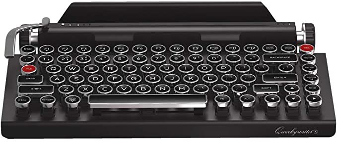 Amazon.com: Qwerkywriter S Typewriter Inspired Retro Mechanical Wired & Wireless Keyboard with Tablet Stand: Computers & Accessories