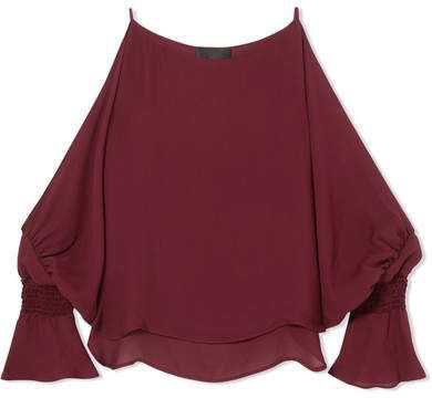 Burgundy Off The Shoulders Blouse